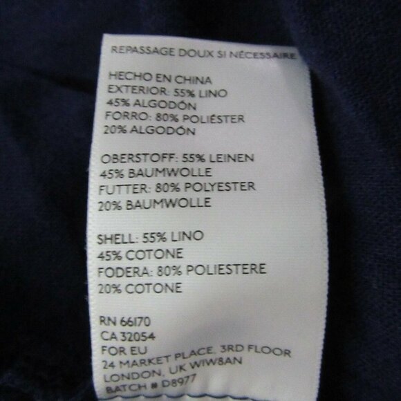 Cope Blue White Sleeveless Dress Size 4 - Picture 8 of 8